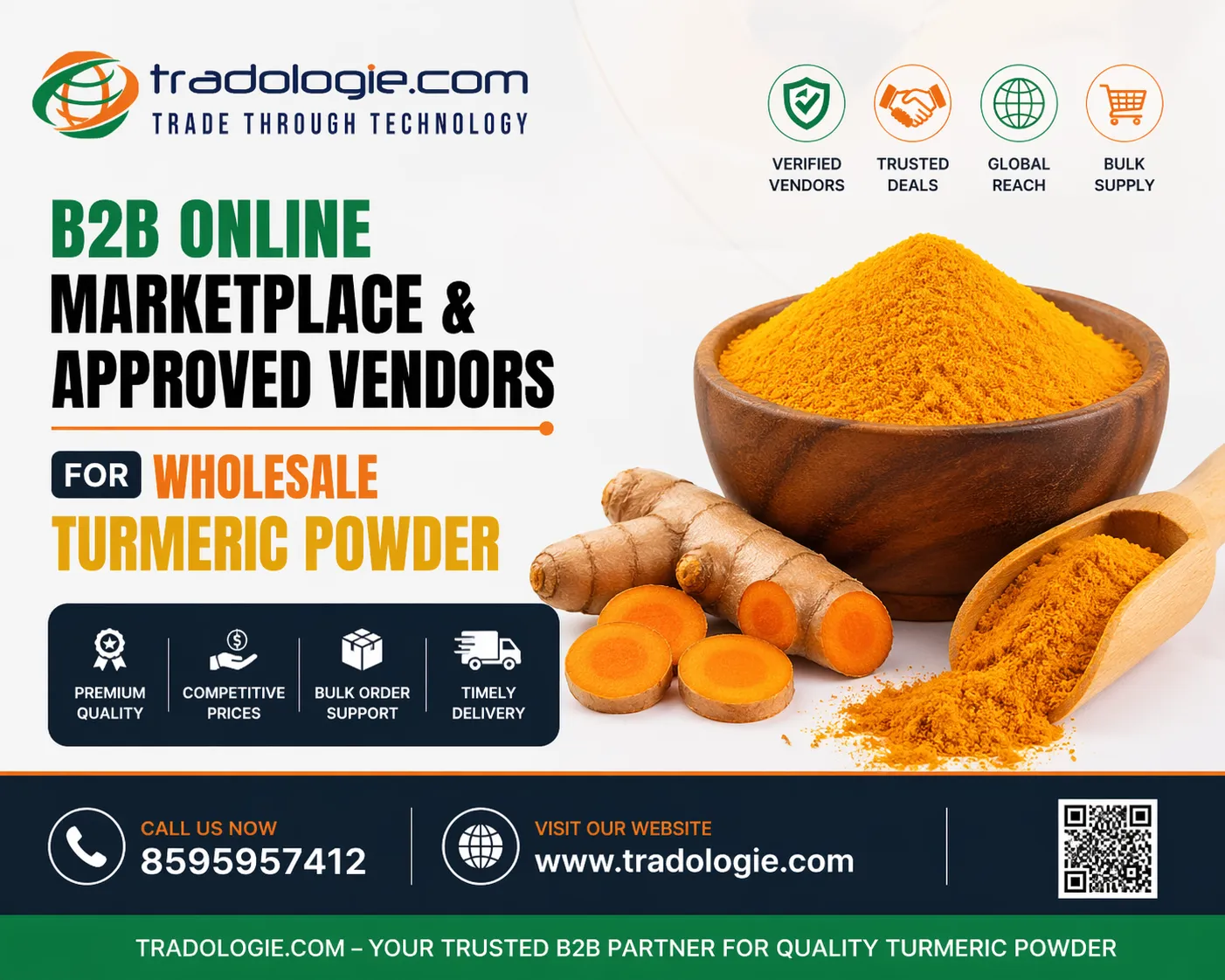 B2B Online Marketplace & Approved Vendors for Wholesale Turmeric Powder