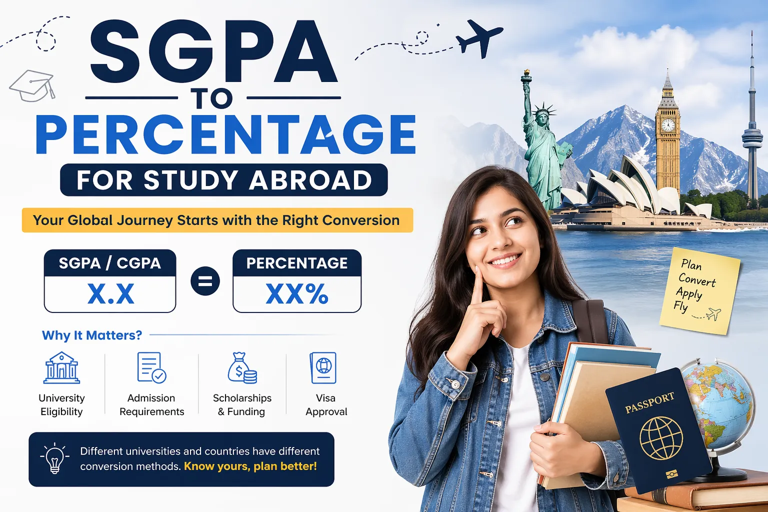 SGPA to Percentage for Study Abroad – Country Guide