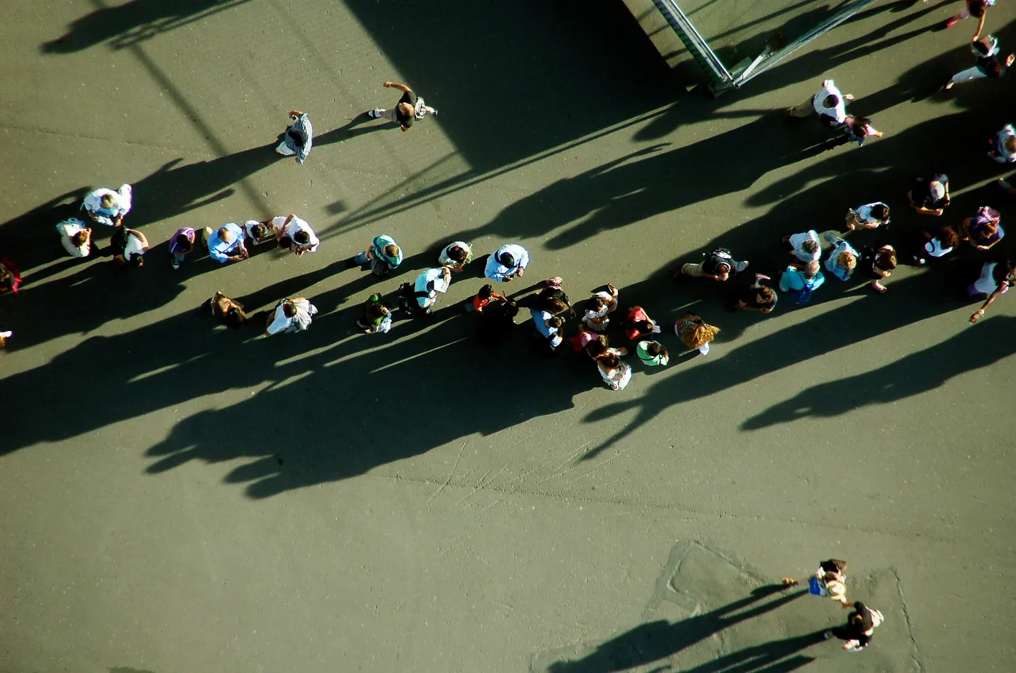 People waiting in a line 