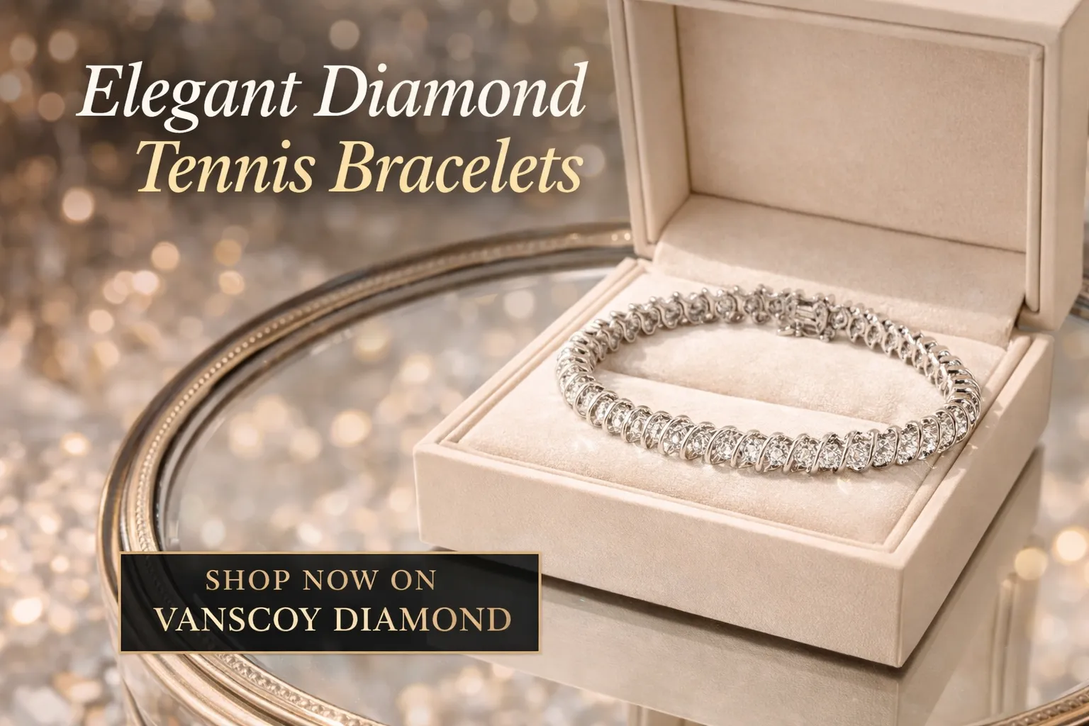 Gold Diamond Tennis Bracelets & Men's Solid Gold Bracelets