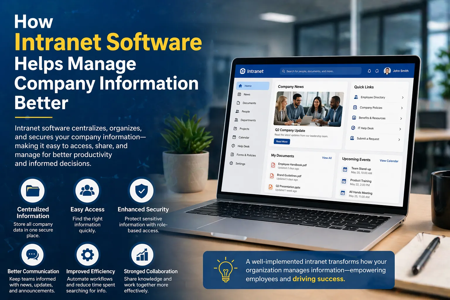 How Intranet Software Helps Manage Company Information Better