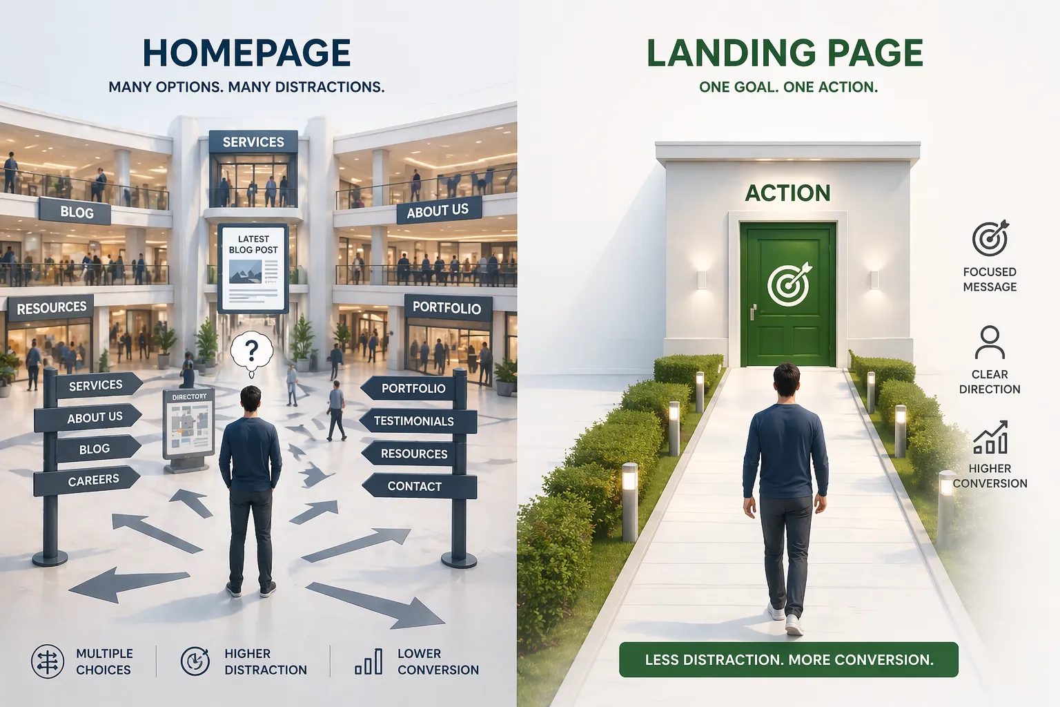 Homepage vs Landing Page: What’s the Difference?