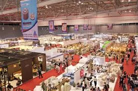 What categories feature at electronics trade fair?