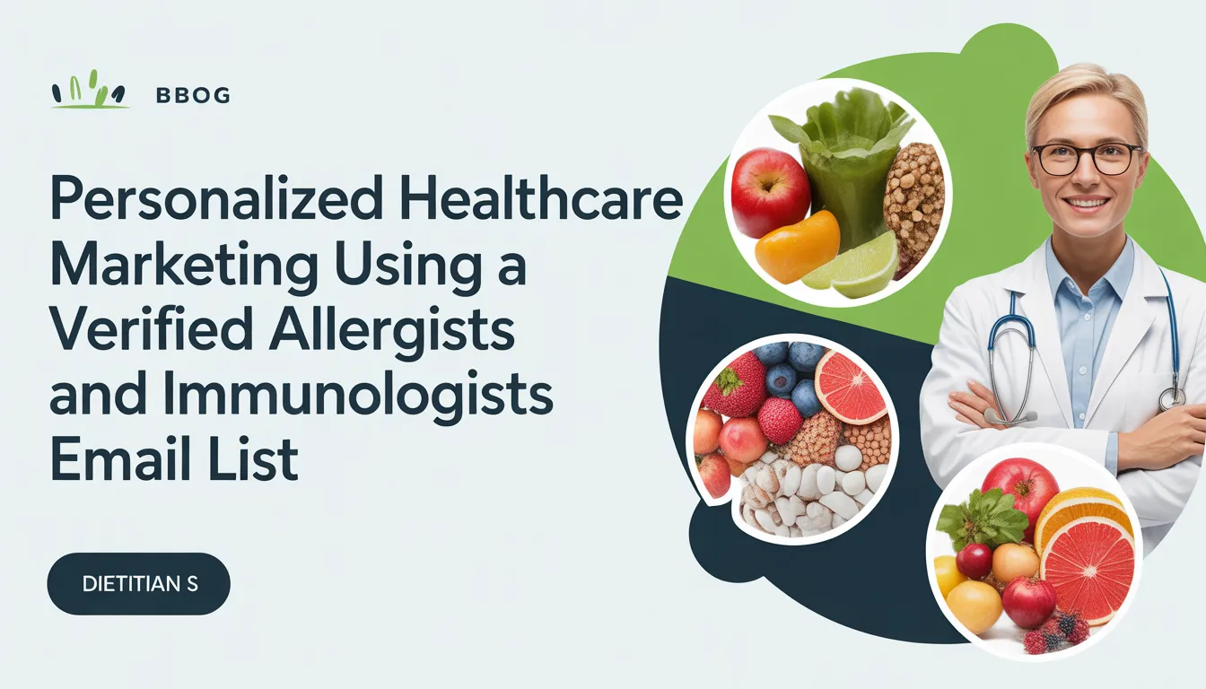 Personalized Healthcare Marketing Using a Verified Allergists and Immunologists Email List