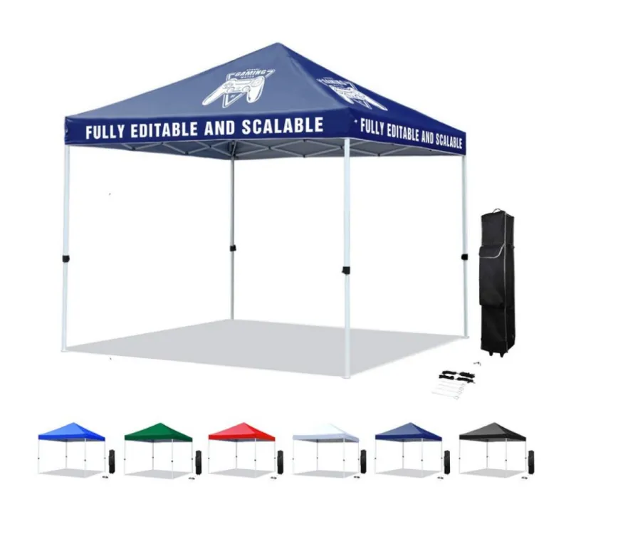Trade show booth with branded promotional items and giveaways in Dallas TX