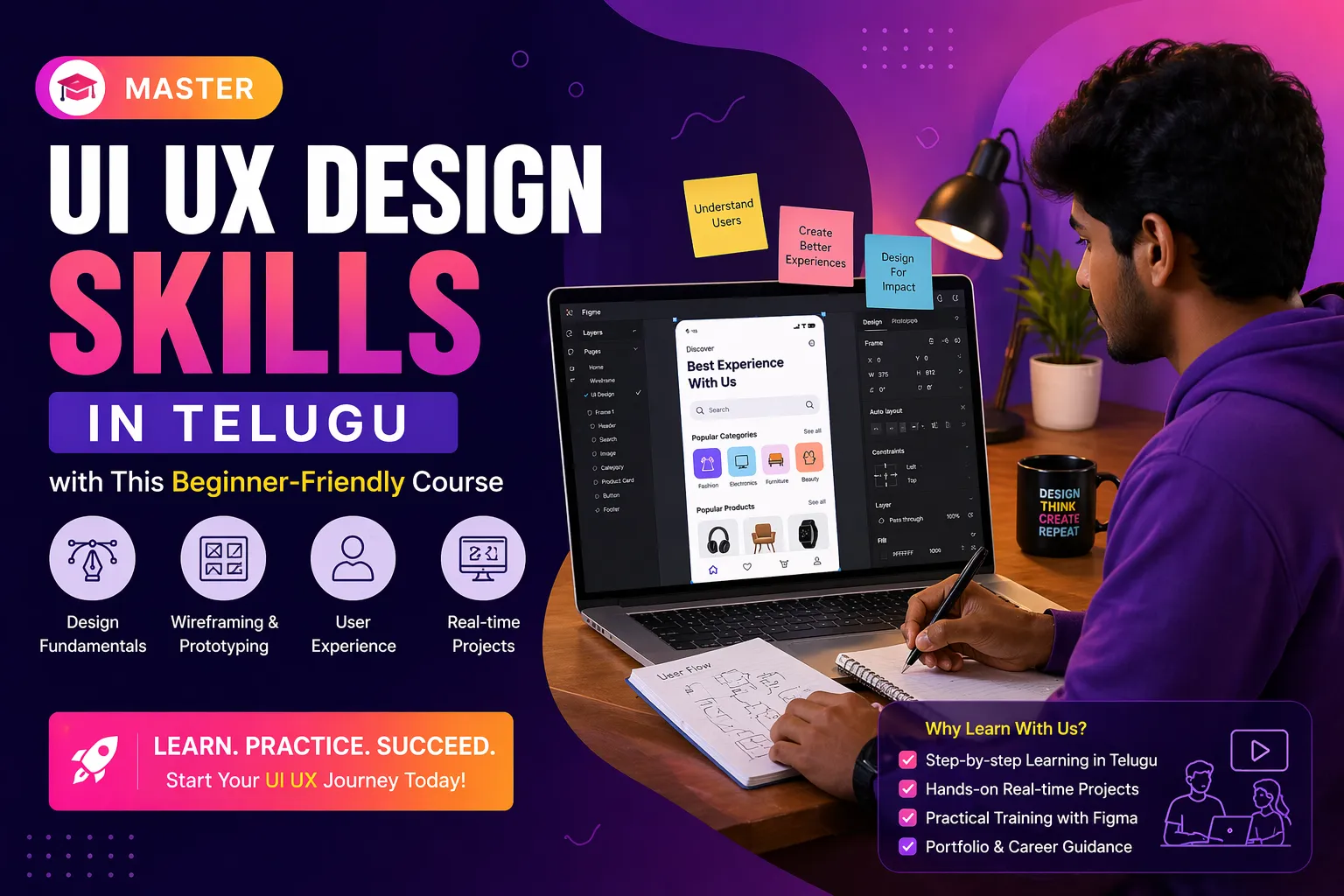 From Beginner to Pro: UI UX Design Course in Telugu You Shouldn’t Miss – UI UX Design Course Training in Telugu