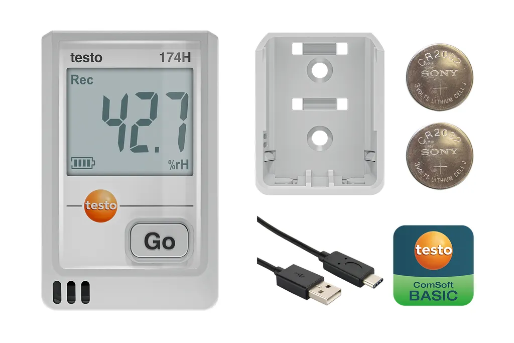 Testo 174H Mini Data Logger – Compact Temp Humidity Data Logger for Reliable Monitoring