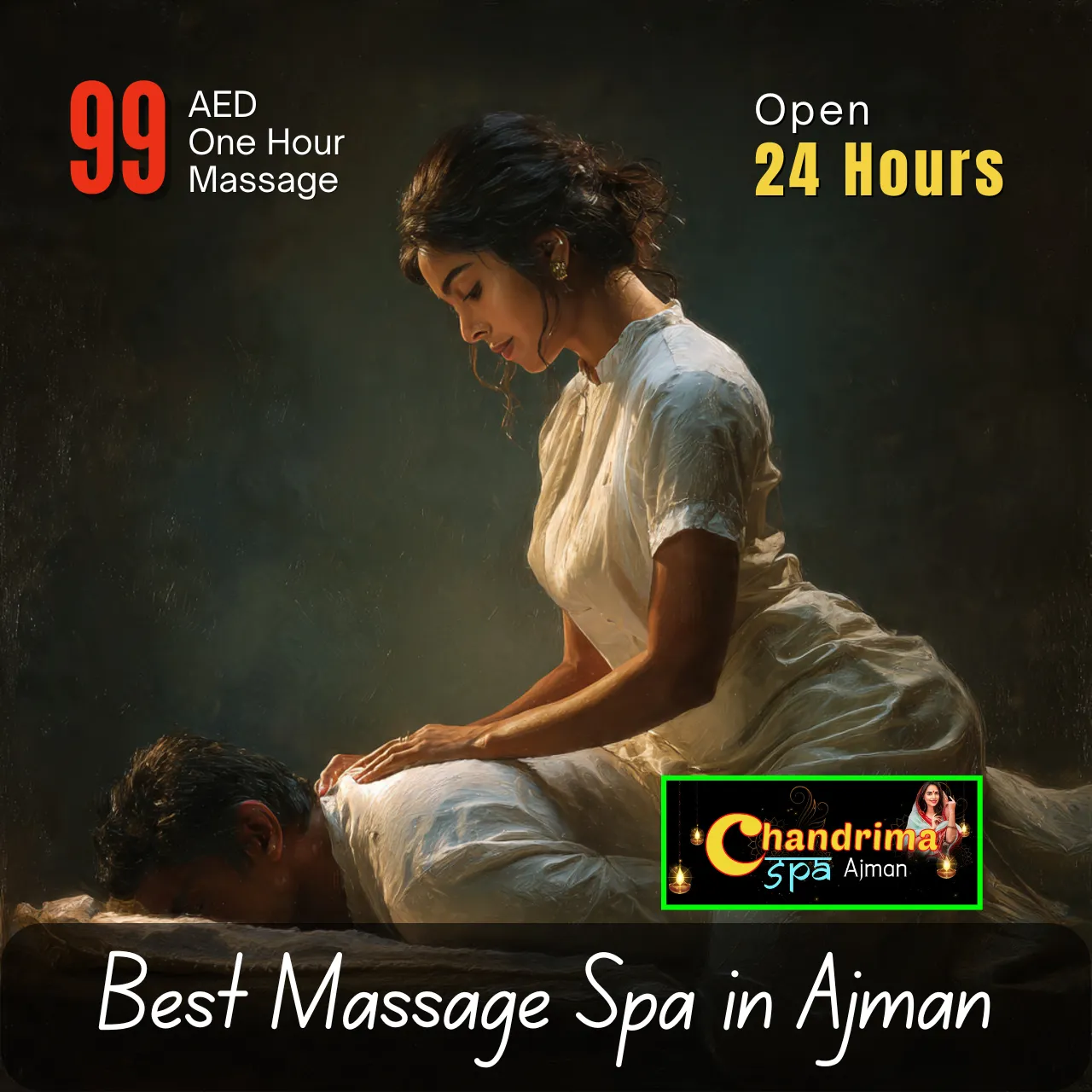 The Luxury Massage Spa in Ajman, 99 AED for a one-hour massage.