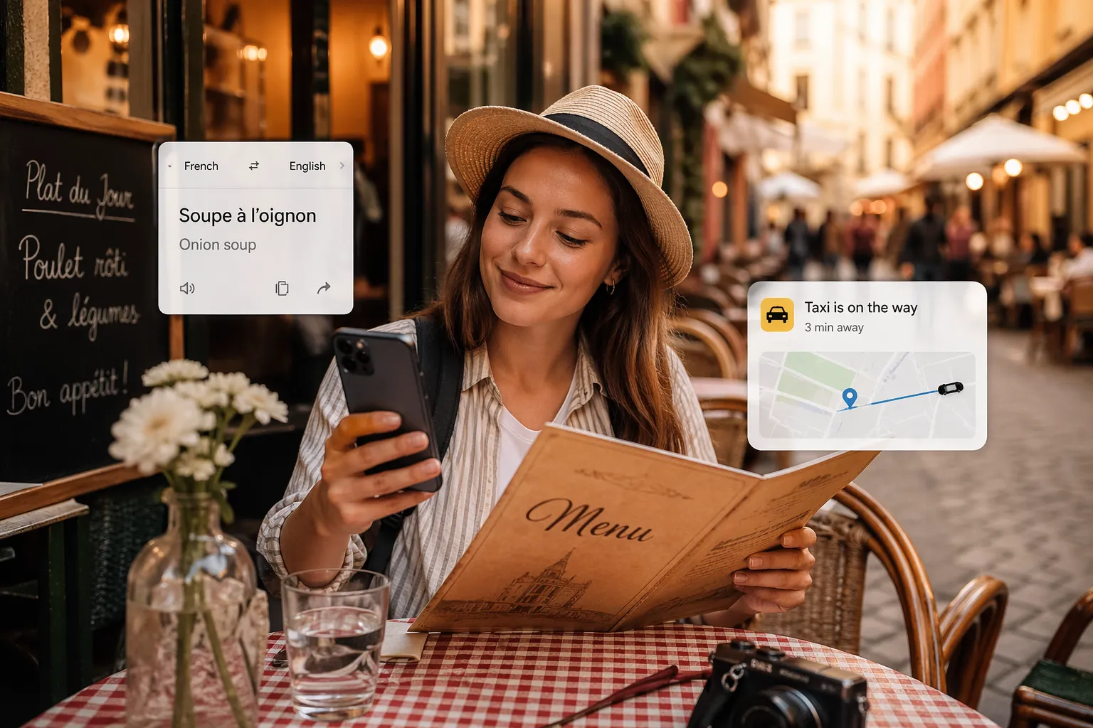 Digital eSIM technology with global connectivity visualization