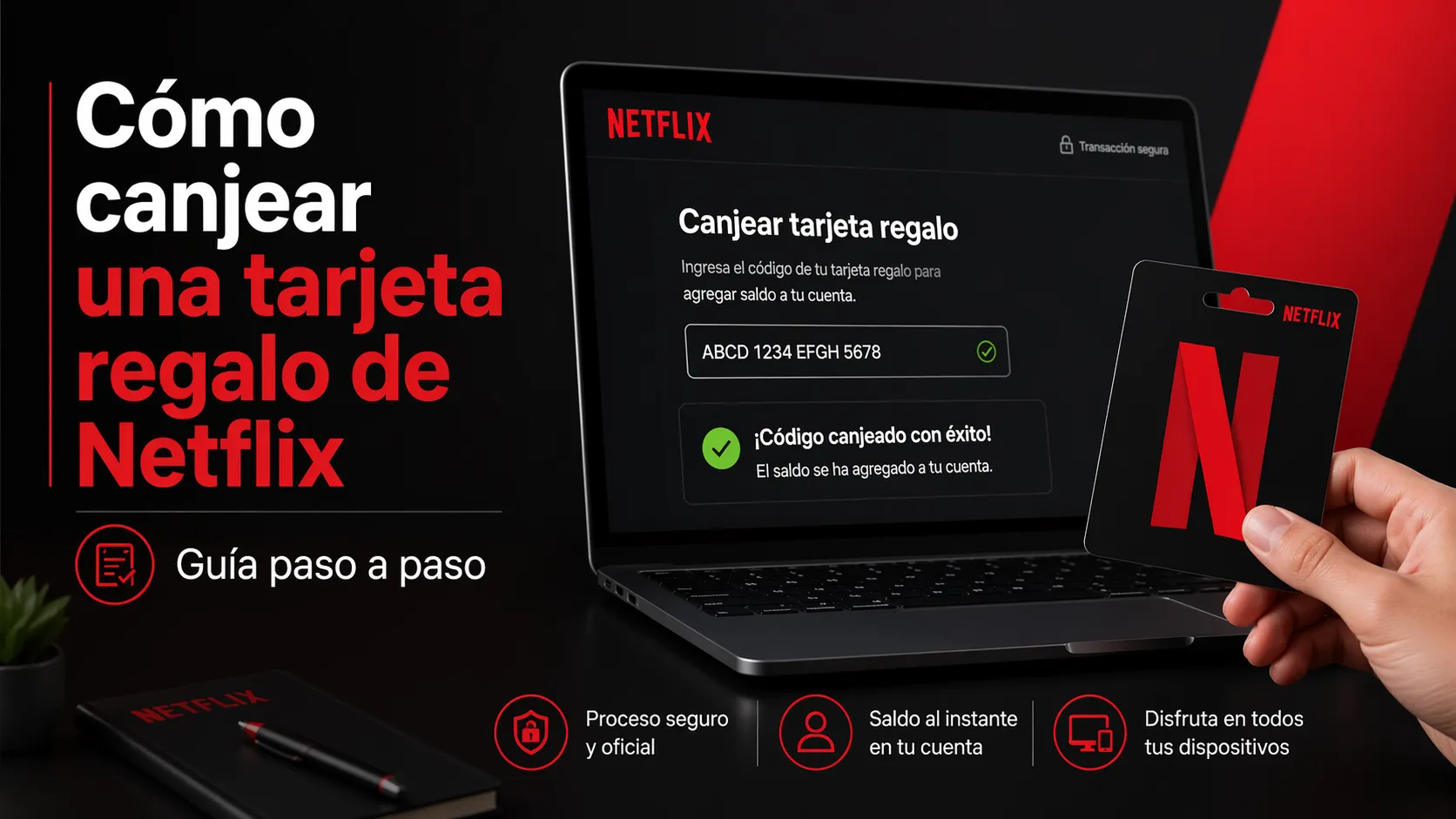 Cómo canjear una tarjeta regalo de Netflix sin errores paso a paso