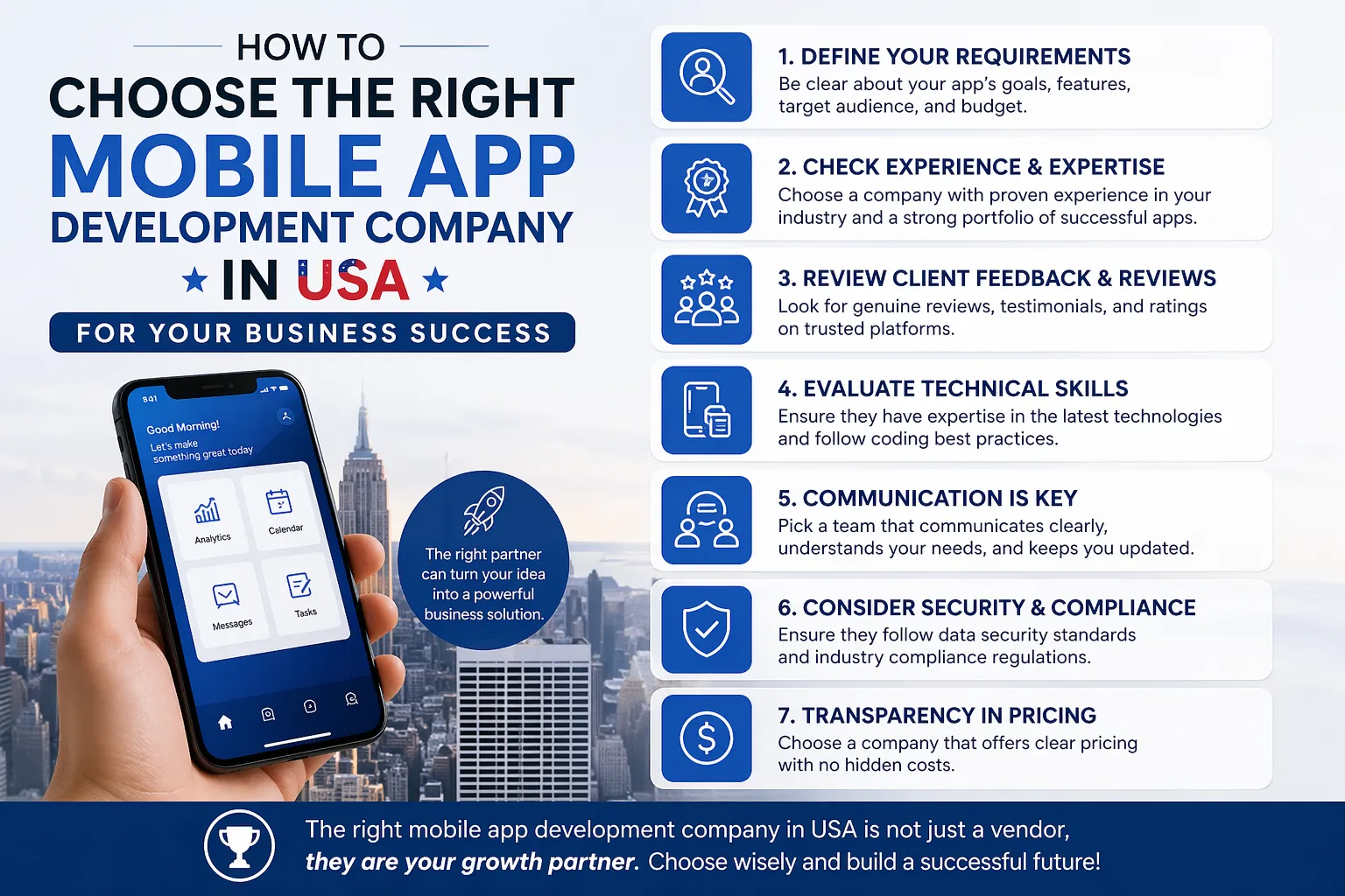 How to Choose the Right Mobile App Development Company in USA for Your Business Success