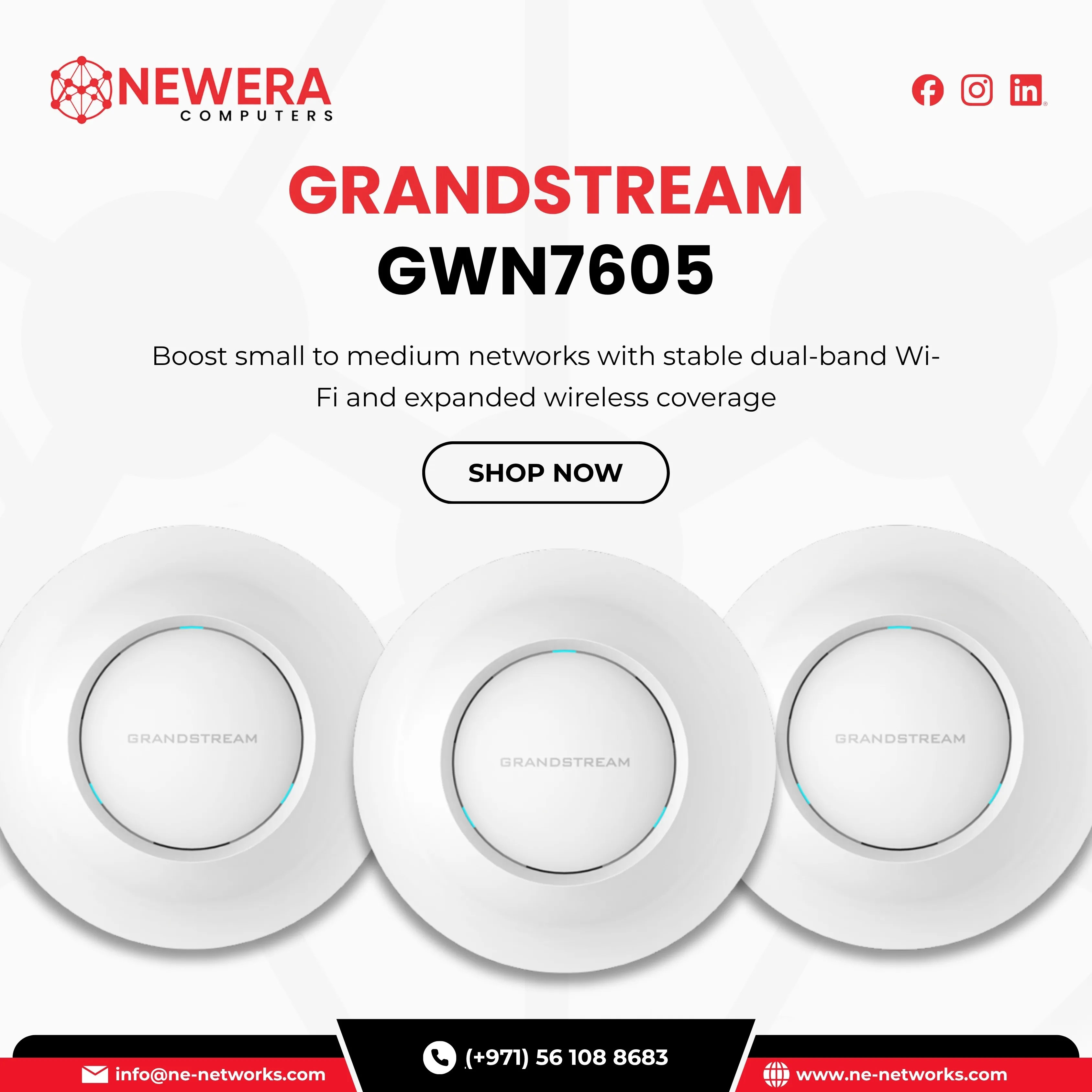 Buy Grandstream GWN7605 Wi-Fi Access Point Online in Dubai UAE | Newera Computers