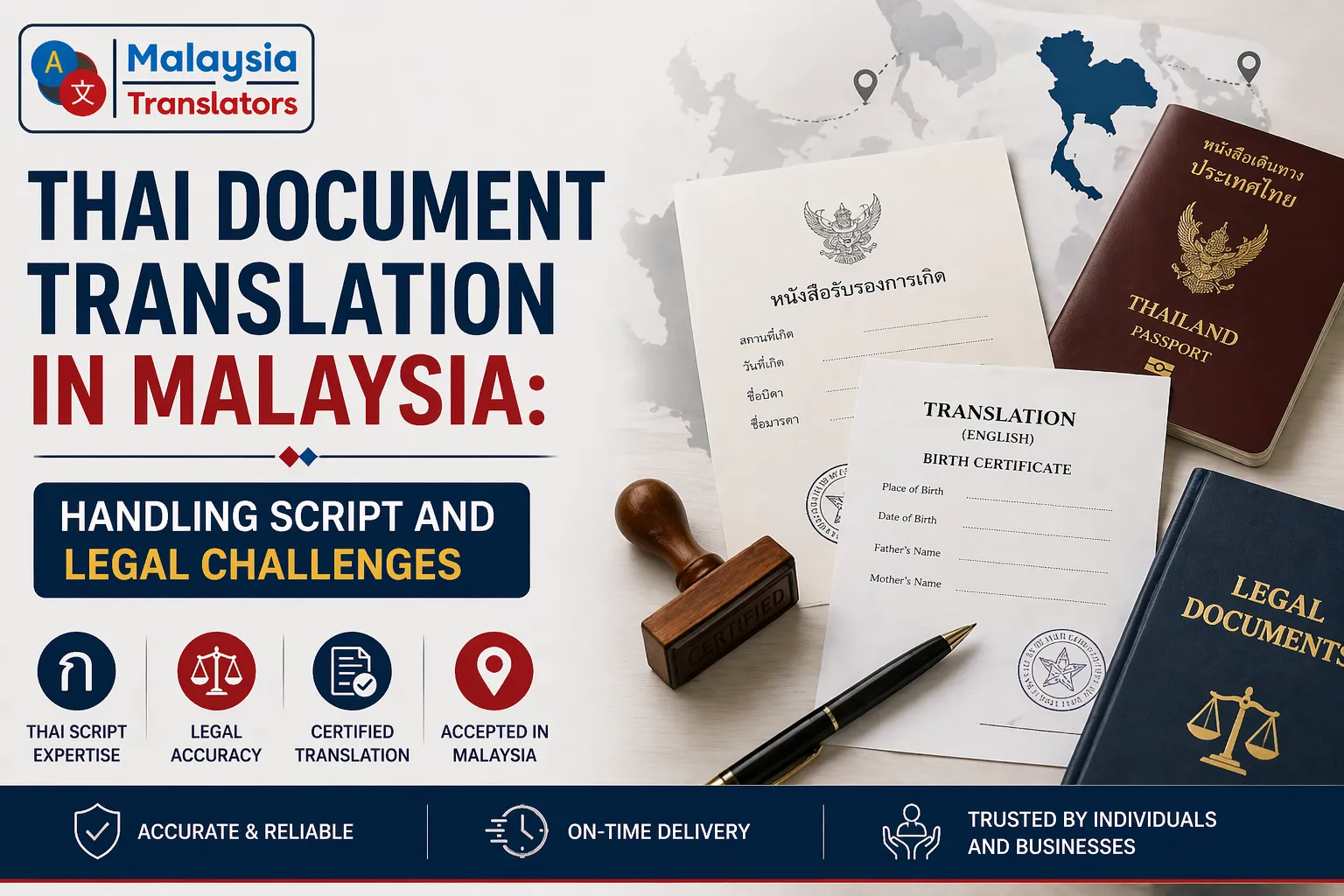 Thai Document Translation in Malaysia: Handling Script and Legal Challenges