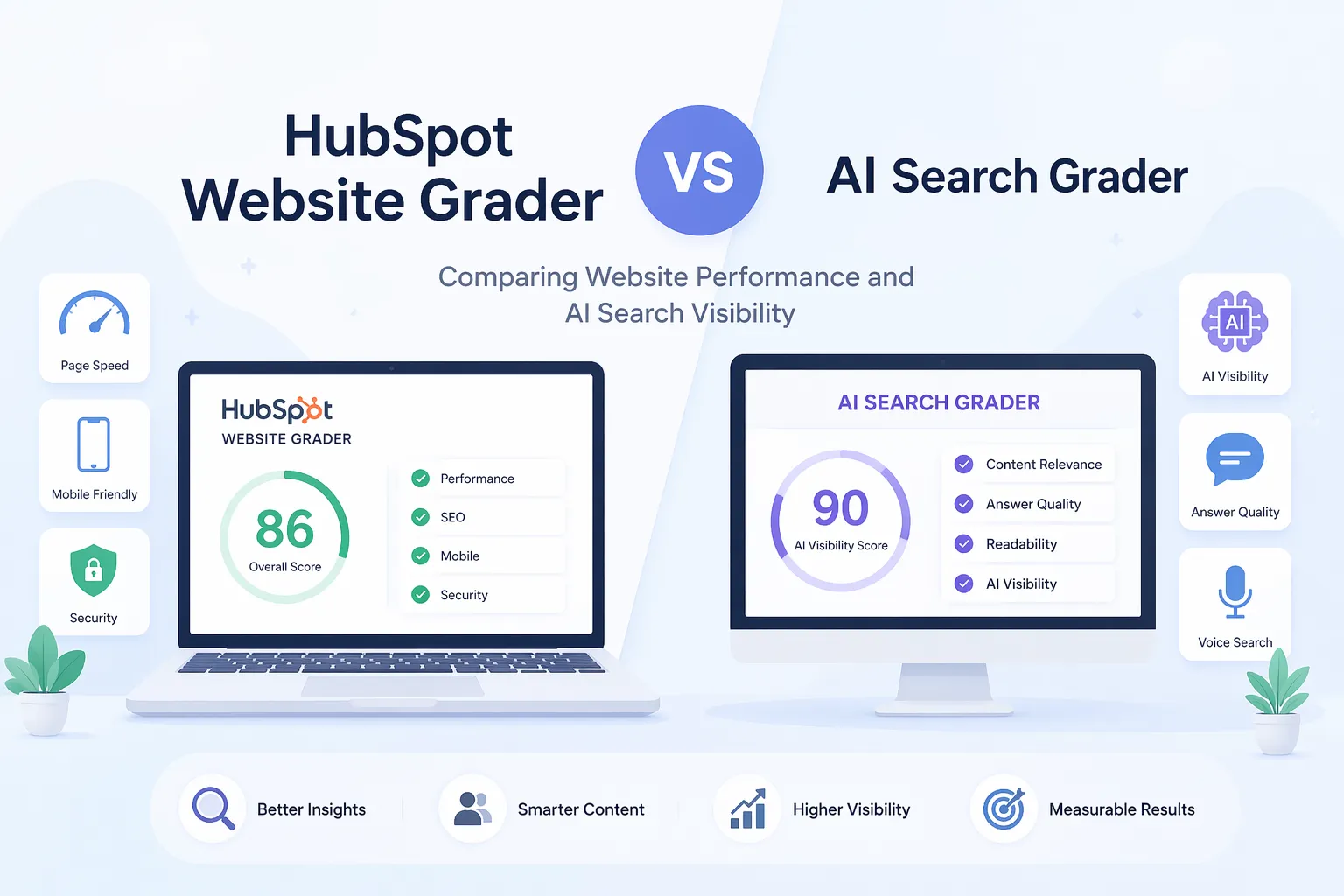 HubSpot Website Grader vs AI Search Grader