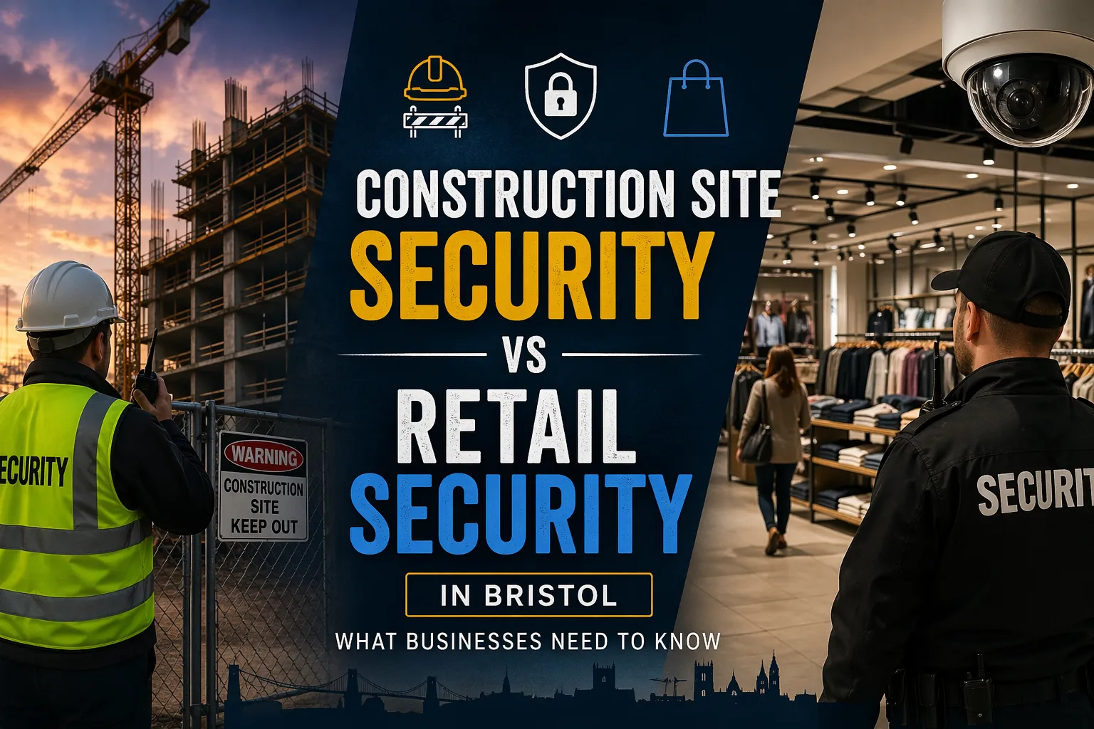 Construction Site Security vs Retail Security in Bristol: What Businesses Need to Know