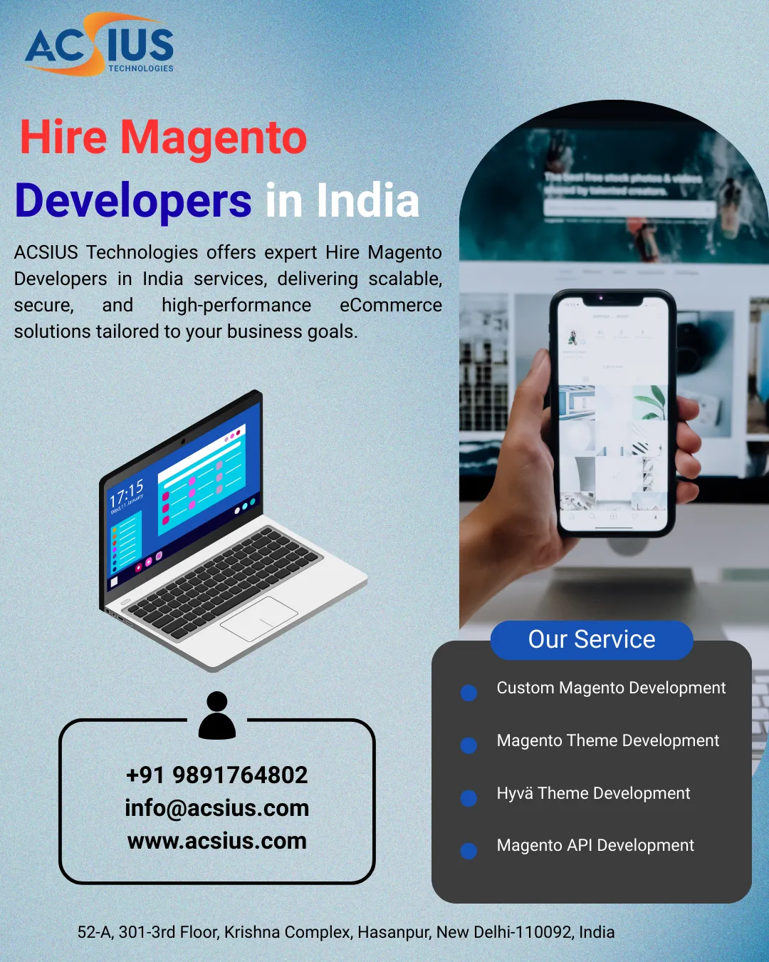 Professional Hire Magento Developers India Services