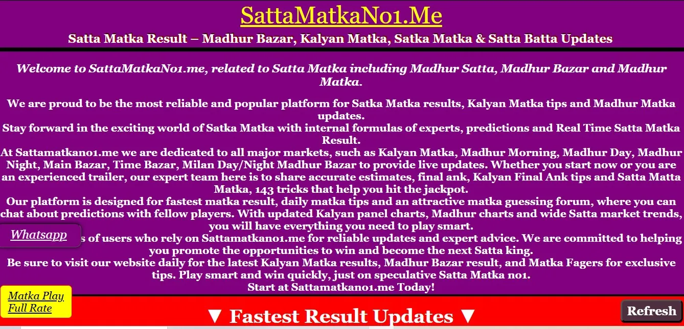 Madhur Satta Master Plan: Charts, Tips, and Live Updates
