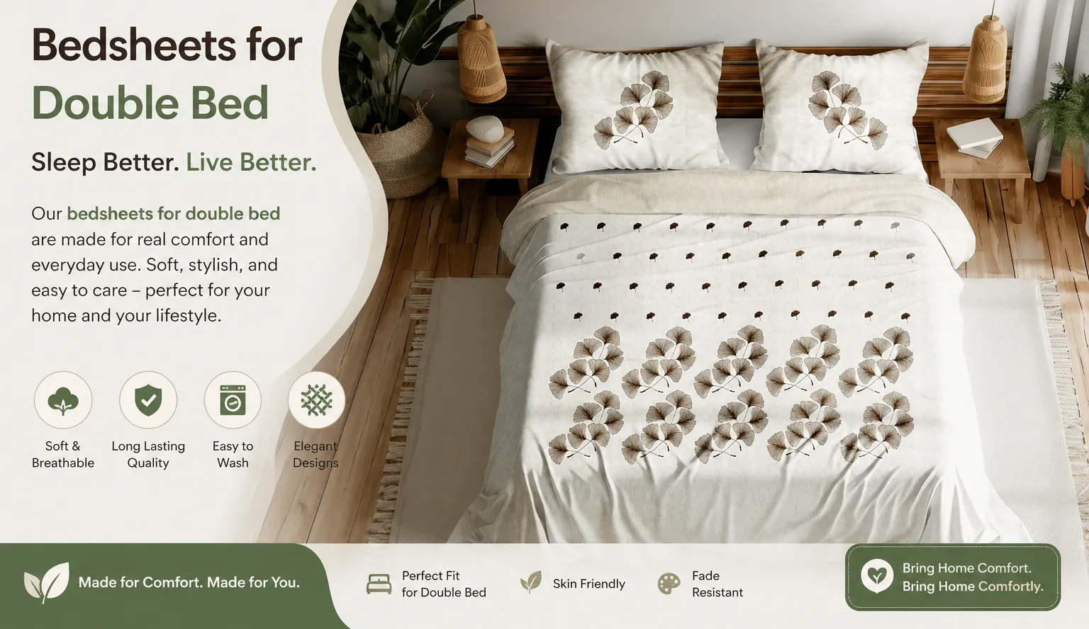 Bedsheets for Double Bed: Comfort, Style, and Fit