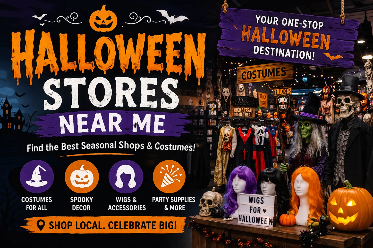 Best Halloween Stores Near Me for Costumes, Wigs & Parties