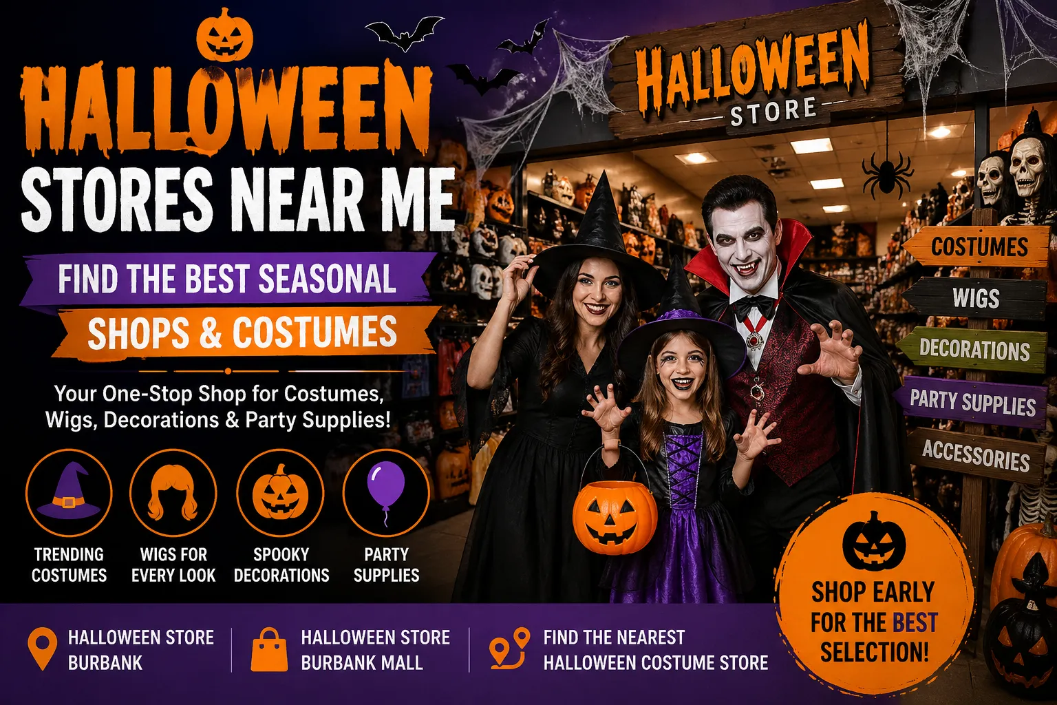 Best Halloween Stores Near Me for Costumes, Wigs & Parties