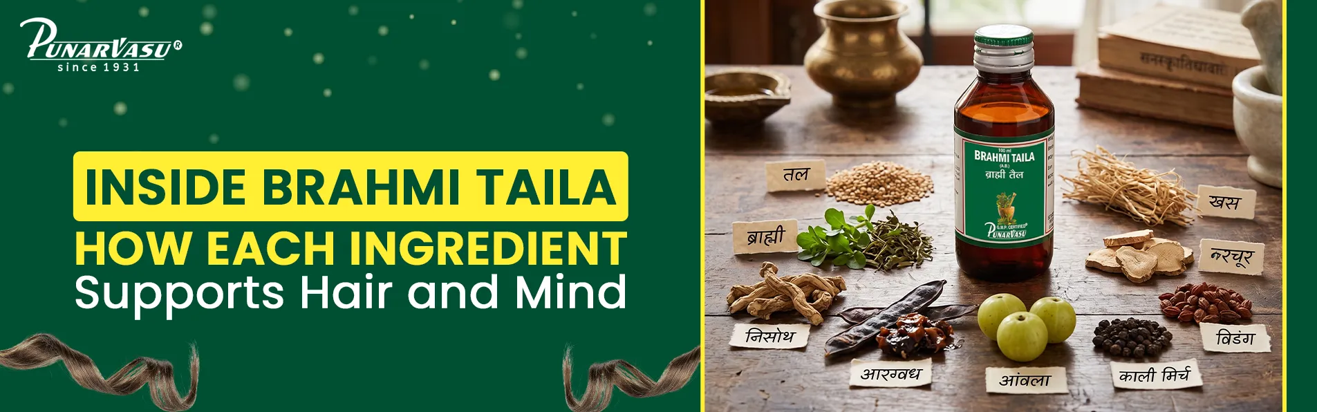 Inside Brahmi Taila: How Each Ingredient Supports Hair and Mind