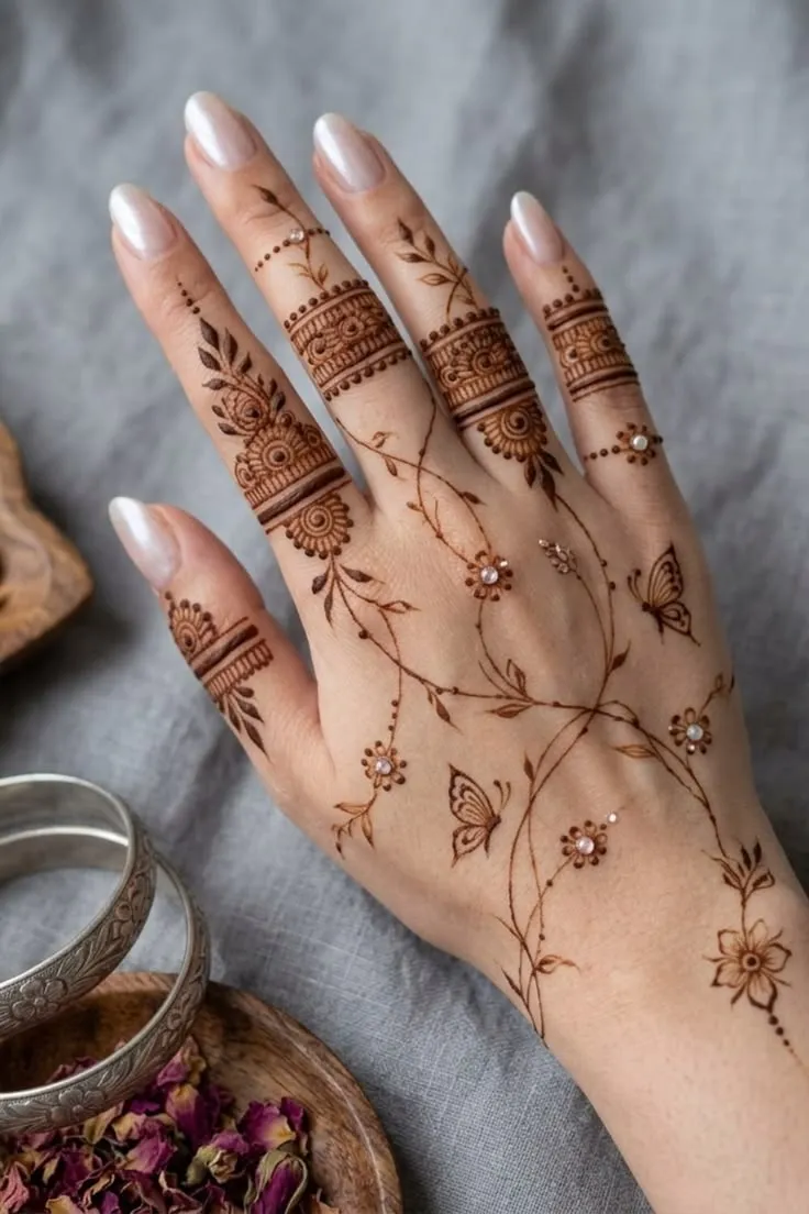 Minimal Arabic Mehndi