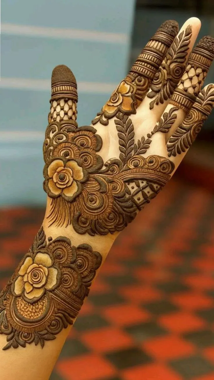 Floral Arabic Mehndi Design