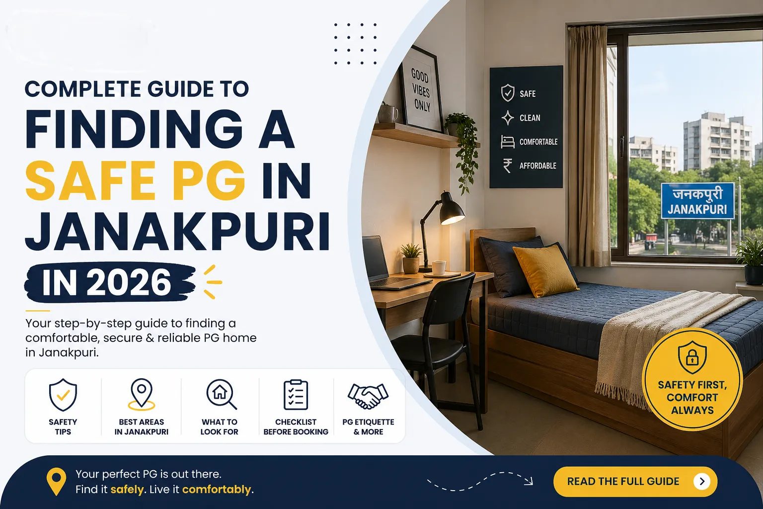 Complete Guide to Finding a Safe PG in Janakpuri in 2026