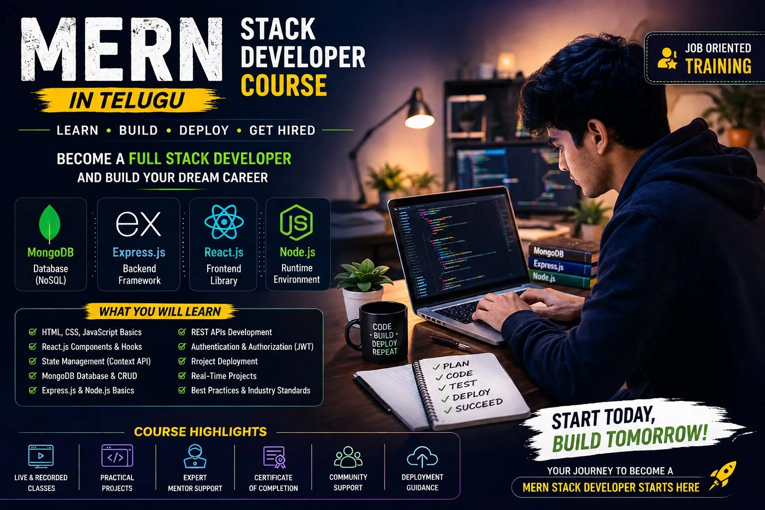 MERN Stack Developer Course in Telugu