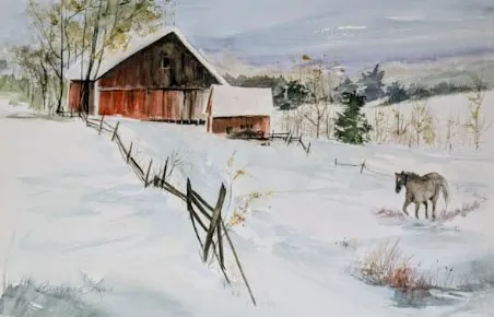 Abstract Vermont barn paintings