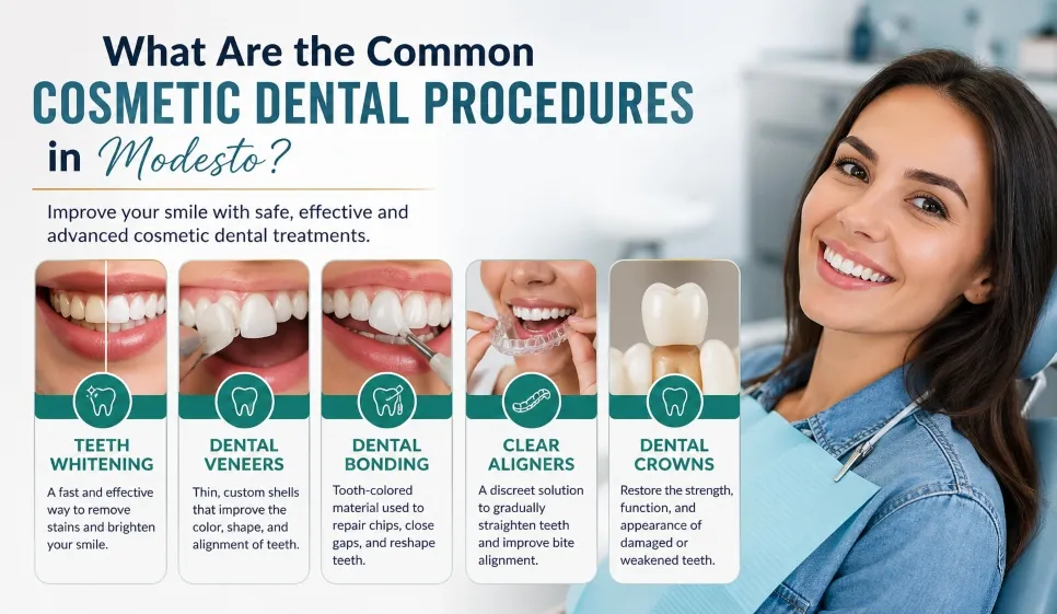 What Are the Common Cosmetic Dental Procedures in Modesto?