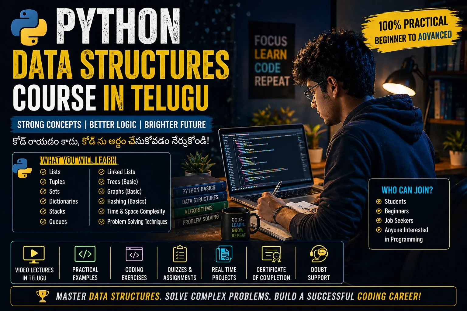 Python Data Structures Course in Telugu