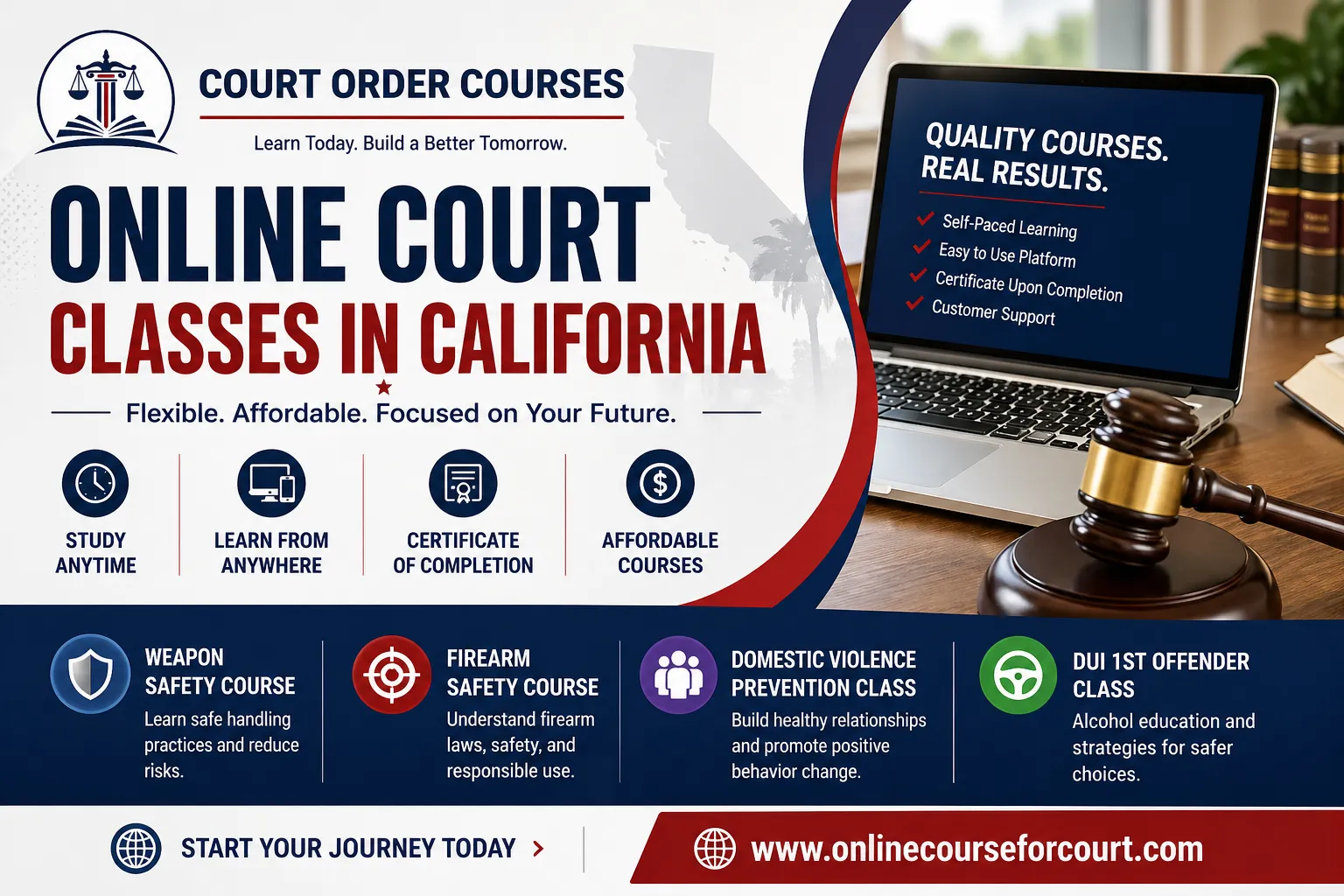 Online Court Classes in California: DUI, Firearm & Safety Courses Explained