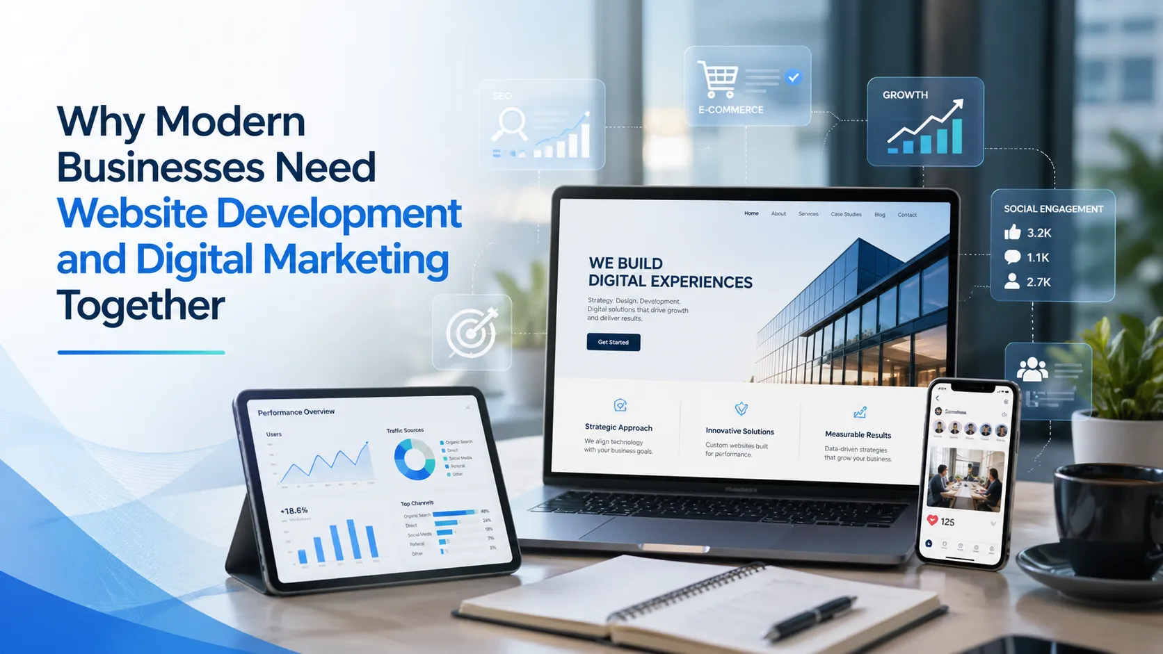 Why Modern Businesses Need Website Development and Digital Marketing Together