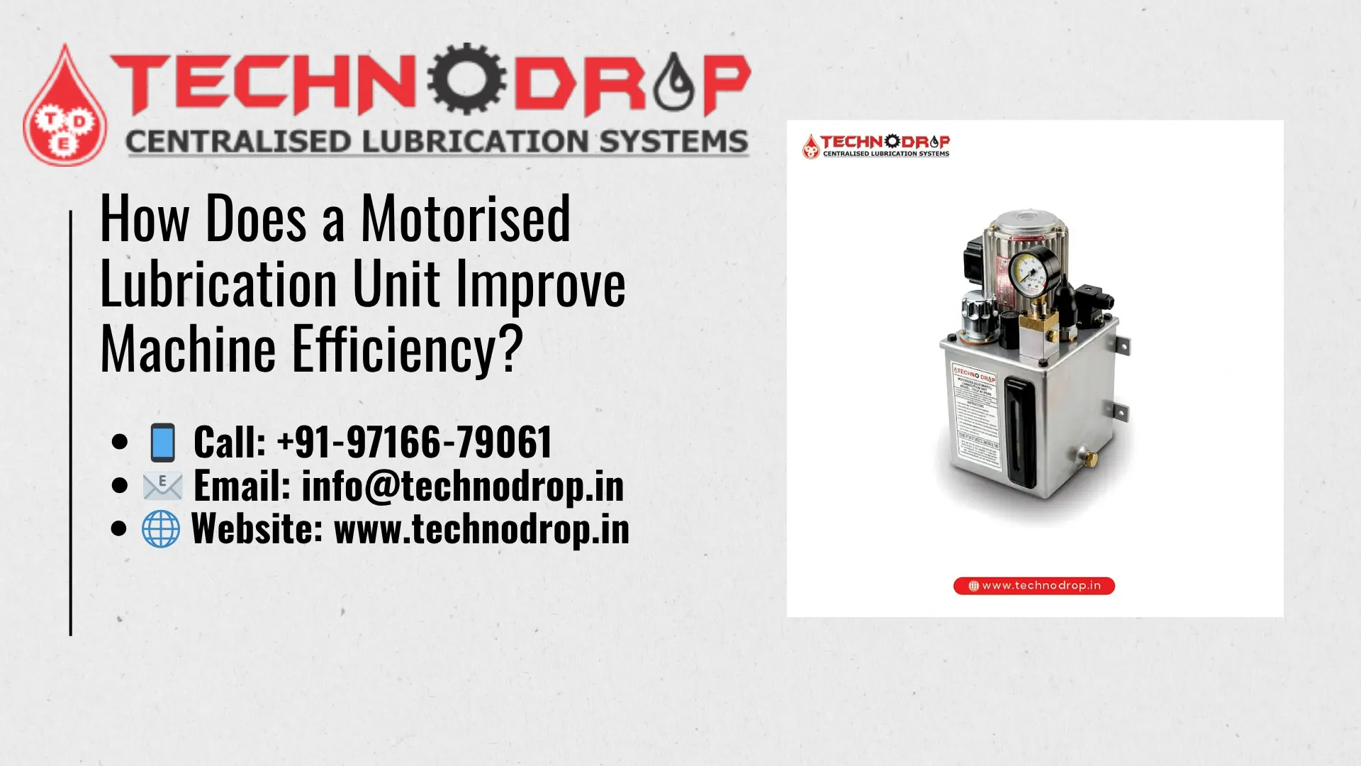 How Does a Motorised Lubrication Unit Improve Machine Efficiency?