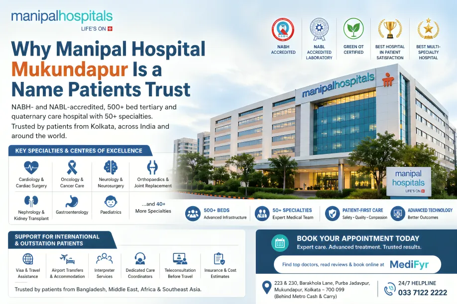 Why Manipal Hospital Mukundapur Is One of the Best Hospitals in Kolkata