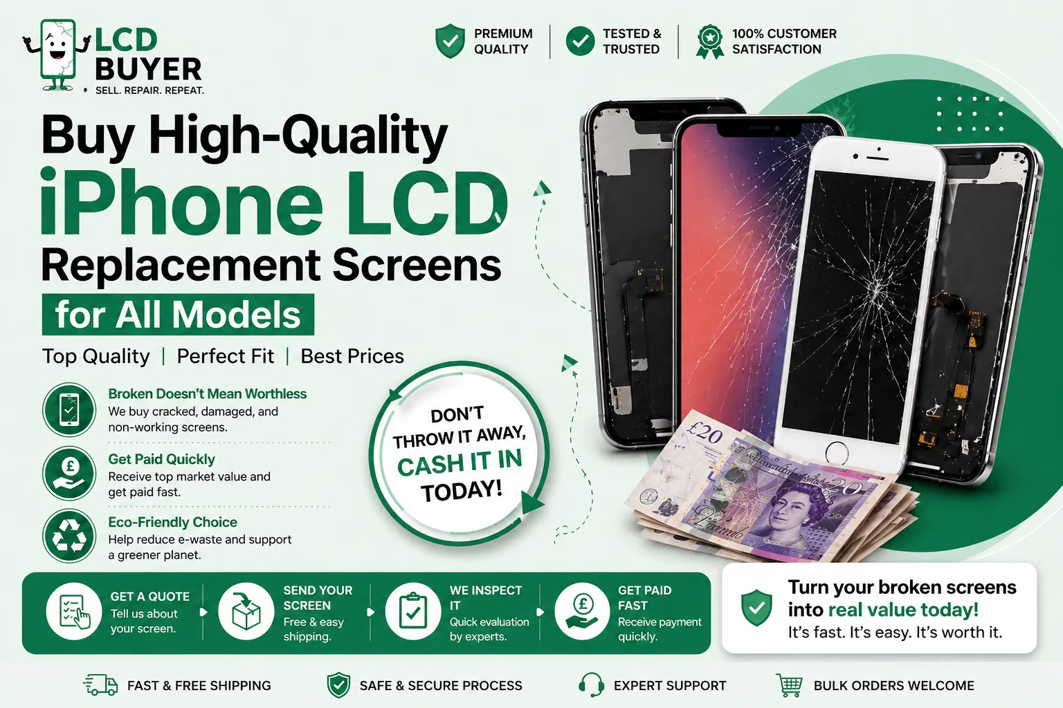 Buy High-Quality iPhone LCD Replacement Screens for All Models