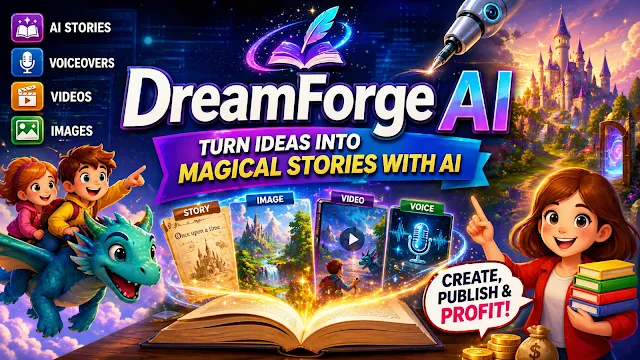 DreamForge AI Review: Create, Share & Profit from AI Storybooks Easily
