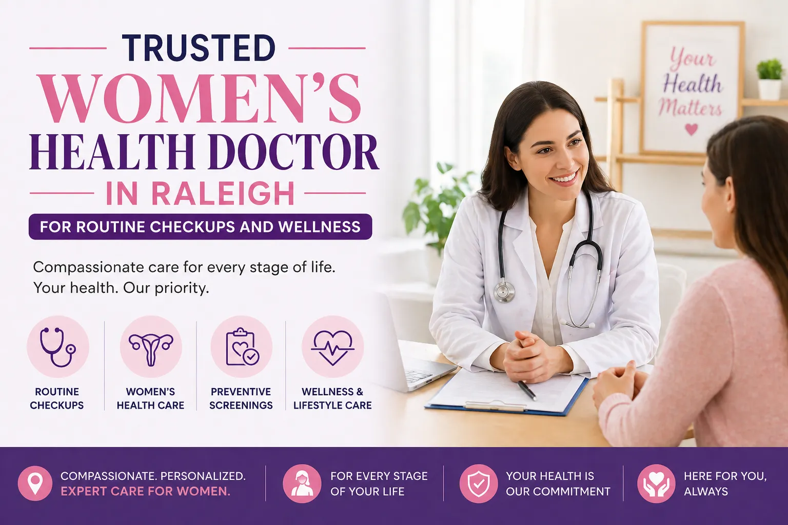 Trusted Women’s Health Doctor in Raleigh for Routine Checkups and Wellness