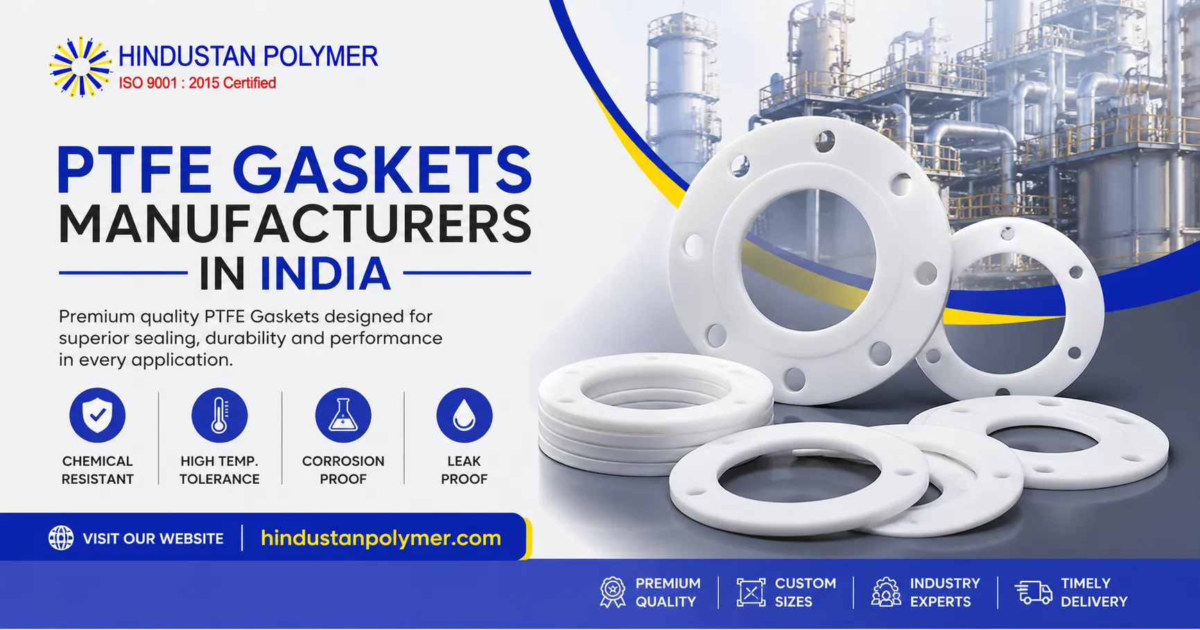 Why Choose PTFE Gaskets Manufacturers in India for Industrial Applications?