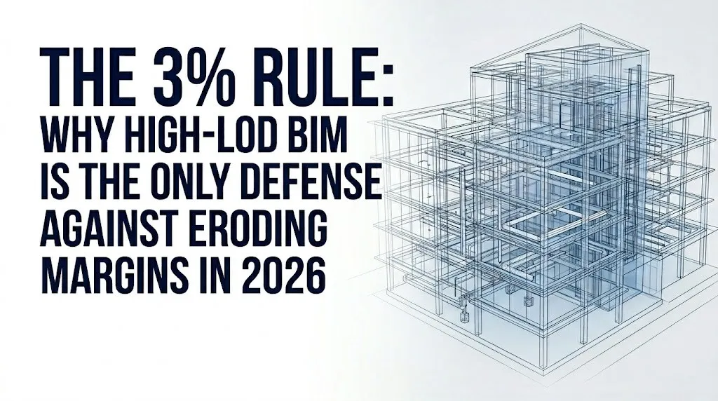 The 3% Rule: Why High-LOD BIM is the Only Defense Against Eroding Margins in 2026