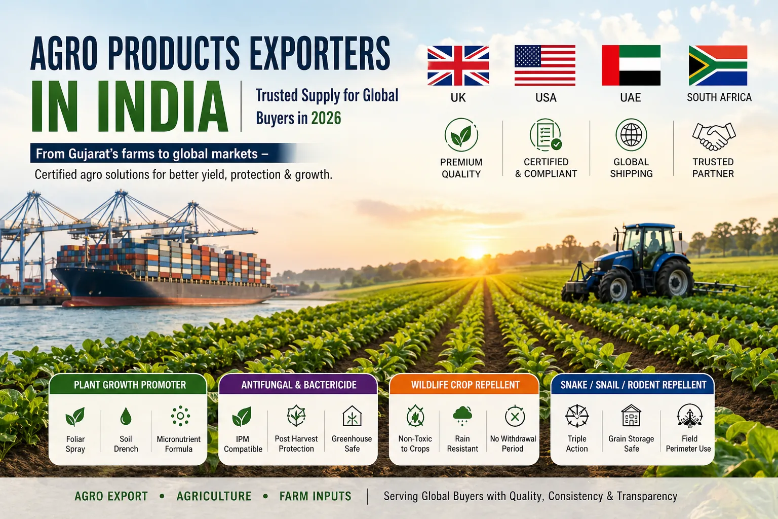 Protecting the Harvest: Why Global Buyers Trust Indian Agro Products Exporters for Wildlife Management in 2026