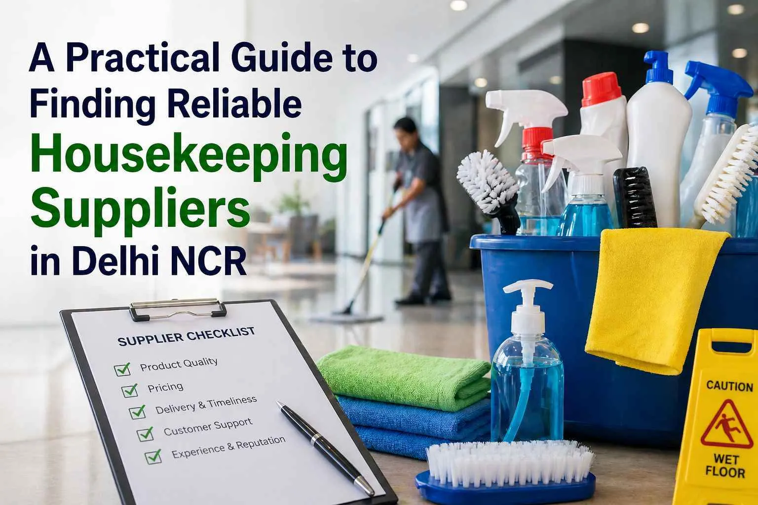 A Practical Guide to Finding Reliable Housekeeping Suppliers in Delhi NCR