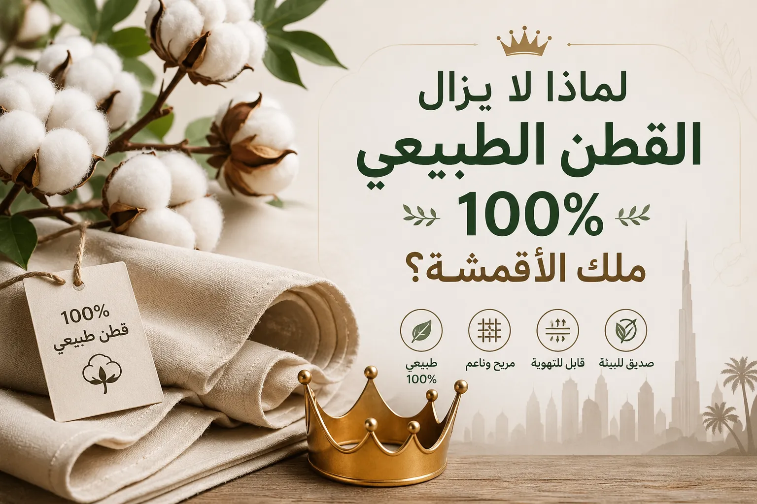 لماذا لا يزال القطن الطبيعي 100% ملك الأقمشة؟