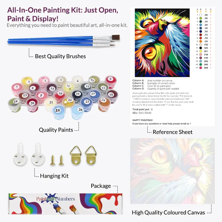 Shop Now: Discover Bold & Creative Paint by Numbers Canada Kits for Every Art Lover