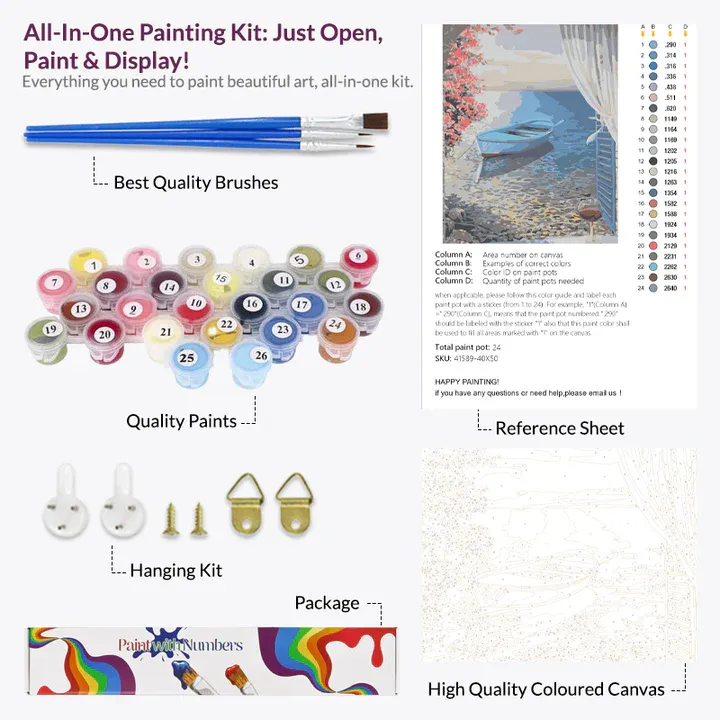 Shop Now: Discover Bold & Creative Paint by Numbers Canada Kits for Every Art Lover