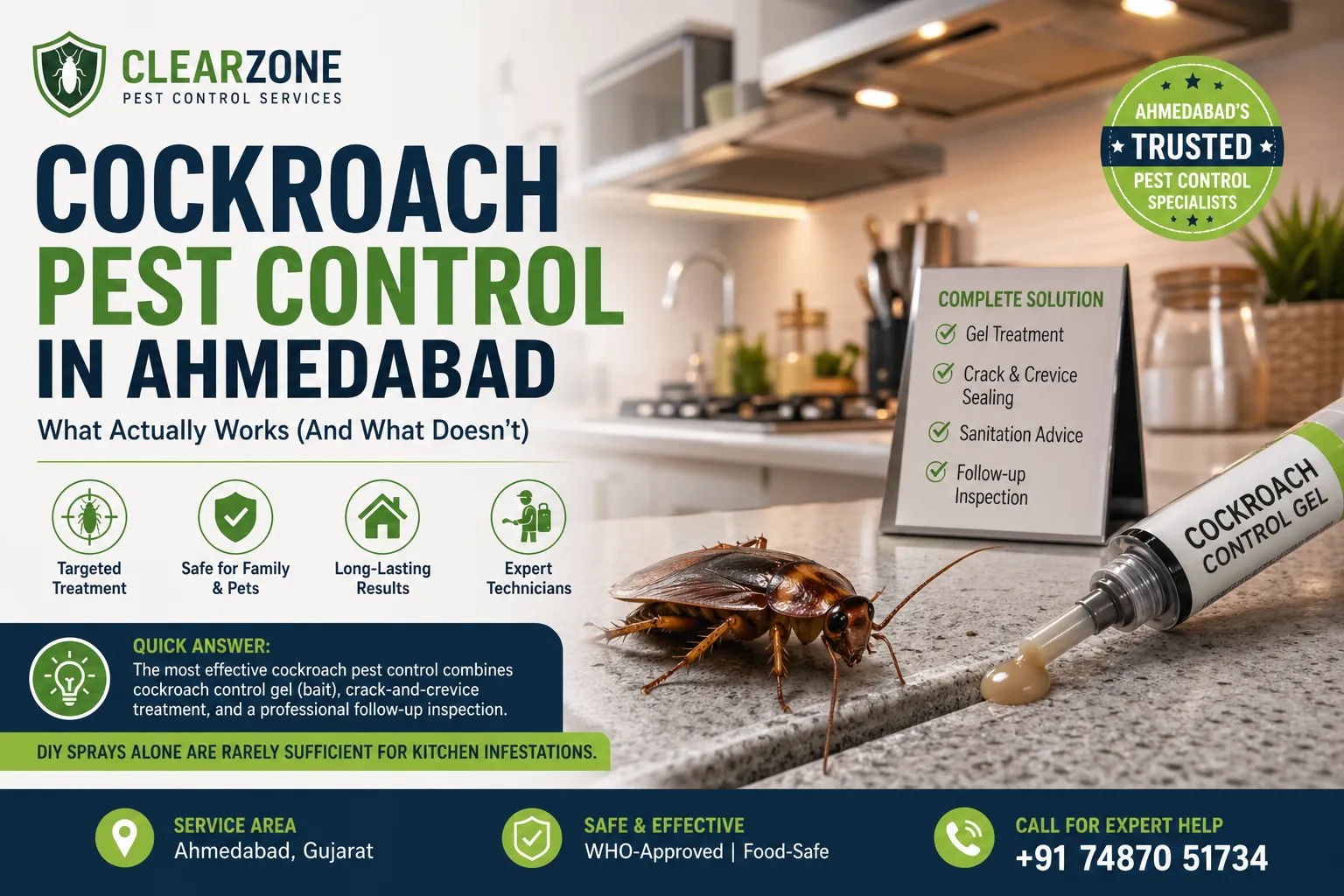 Living Roach-Free: A Local’s Guide to Reliable Cockroach Pest Control Ahmedabad