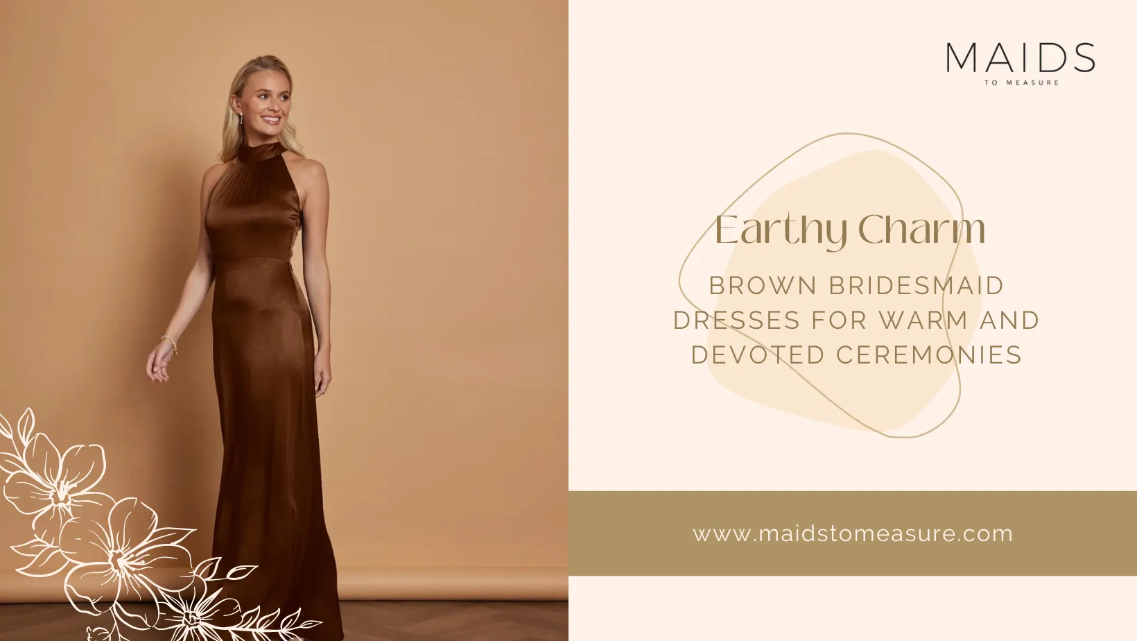 Earthy Charm: Brown Bridesmaid Dresses for Warm and Devoted Ceremonies