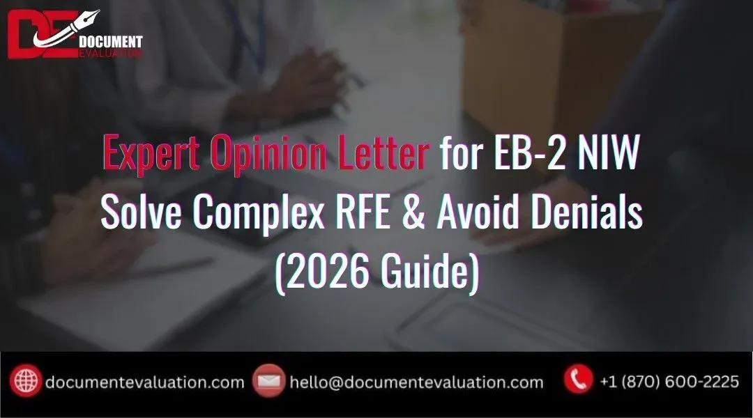 Expert Opinion Letter for EB-2 NIW: How to Solve an RFE and Avoid Denials
