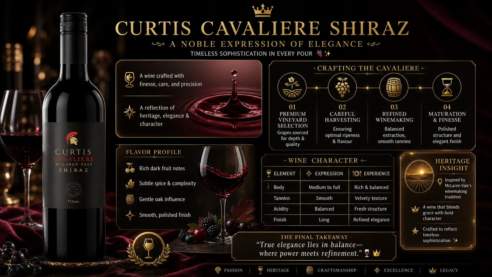 Cavaliere Shiraz Wine  from McLaren Vale by Curtis Family Vineyards
